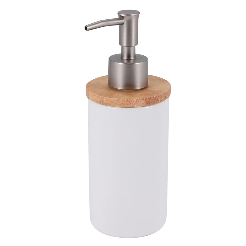 

400Ml Ceramic Soap Dispenser, Nordic Style, Lotion Dispenser Soap Dispenser For Kitchen And Bathroom