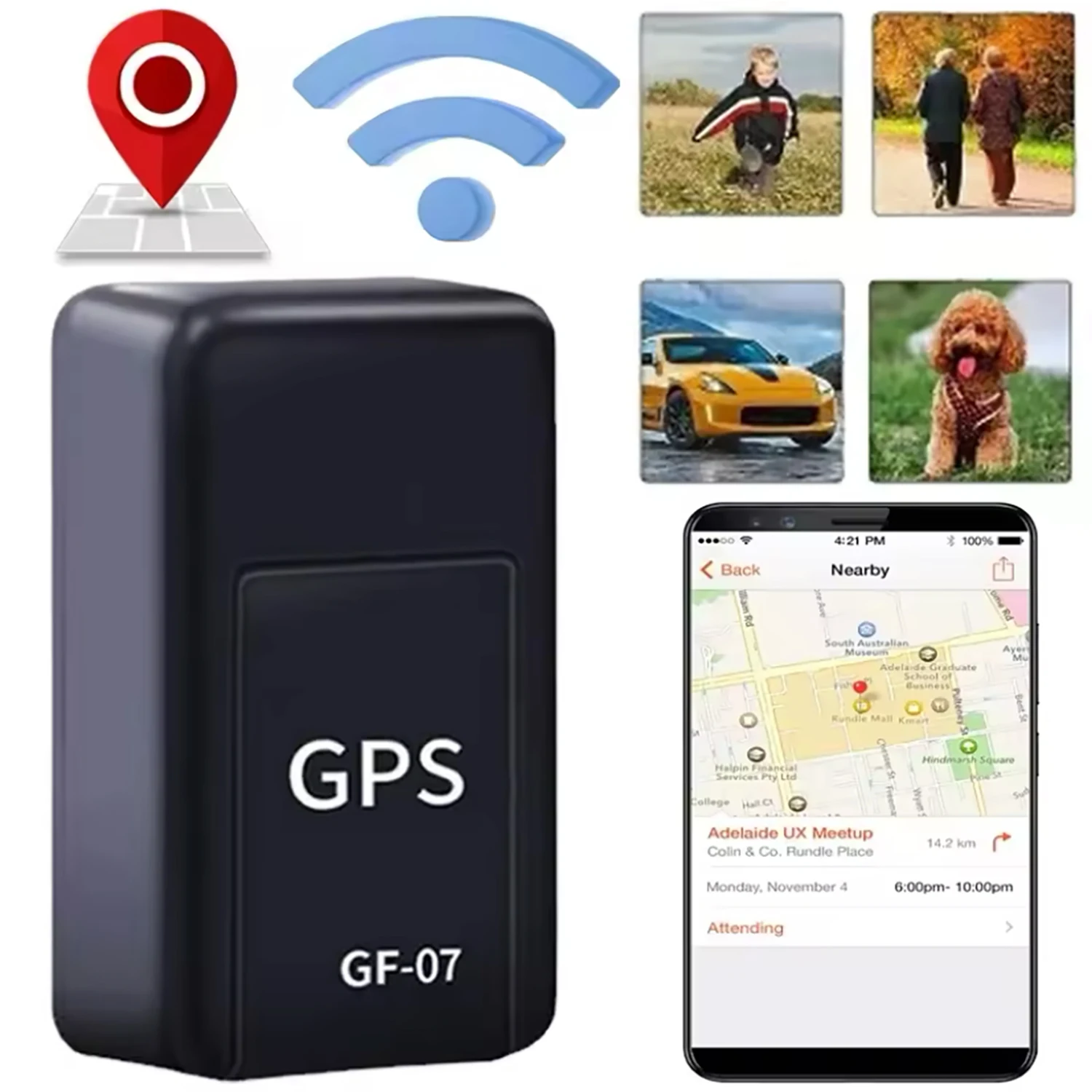 GPS Tracker Strong Magnetic Car Vehicle Tracking Anti-lost Anti-theft Device Mini Portable Precise Positioning Car GPS Locator
