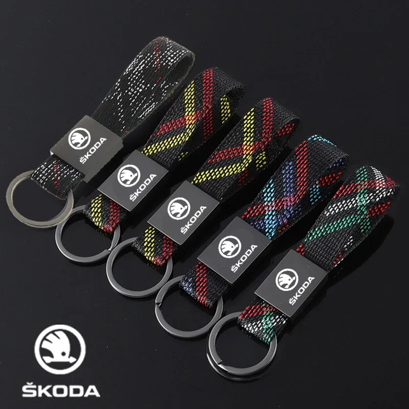 

Alloy Car Keyring Key Chain Buckle Keychain Pendant Gift for Skoda Superb Scala Fabia Kodiaq Karoq Octavia Yeti Rapid Roomster