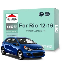 12Pcs Cars Accessories For KIA Rio 3 MK3 UB 2012 2013 2014 2015 2016 Canbus Dome License Plate LED Interior Light Bulb Tools