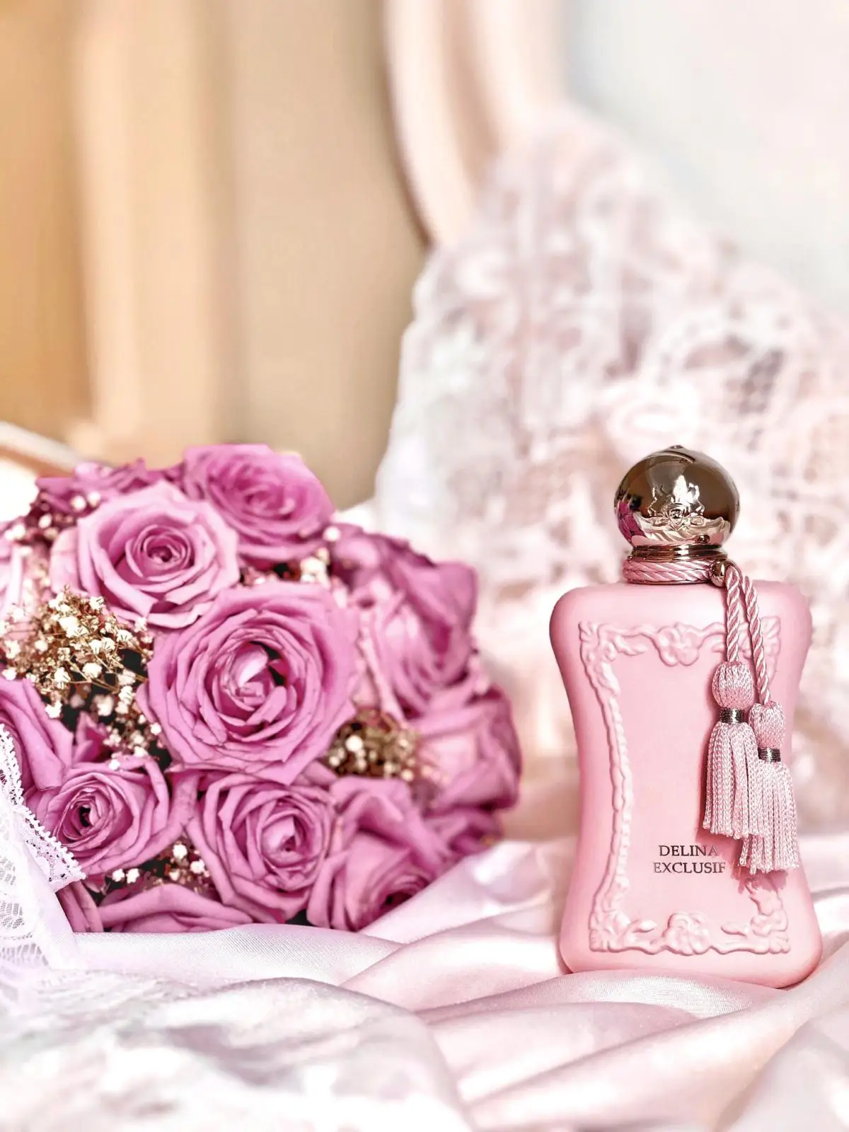 Delina Exclusif Eau De Parfum 75ml 2.5oz Great News Back In Stock Pastel Pink Bottle Design Anniversary Birthday Graduation Gift Idea Year-Round Essential Amber Oriental Floral Women Fragrance Spray Special Event Celebration New Stock Restocked Mist