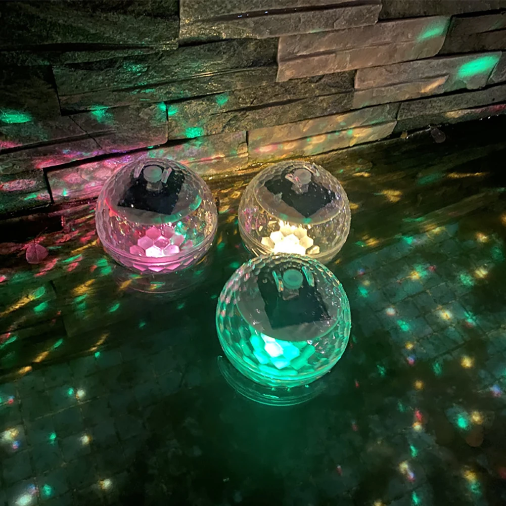 Colorful Solar Water Float Light Waterproof Pond Floating Light Magic Ball Light For Garden Home Decoration