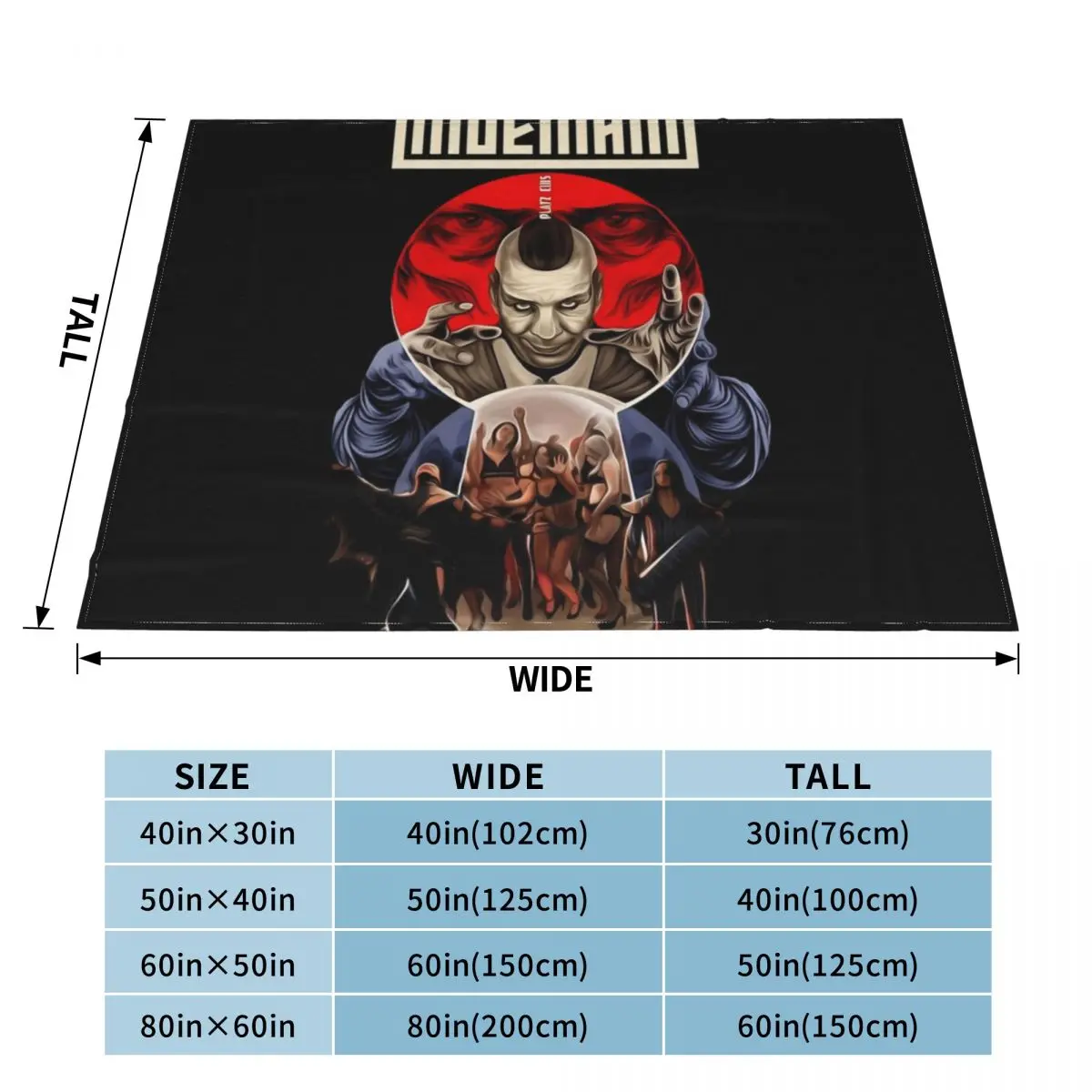 LINDEMANN - BAND Throw Blanket Personalized Gift Luxury Throw Custom for winter Blankets