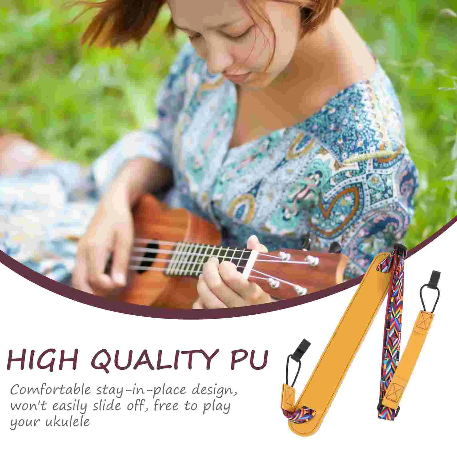 Ukulele Strap Instrument Accessories Electric Guitar No Drill Belt Blue Child