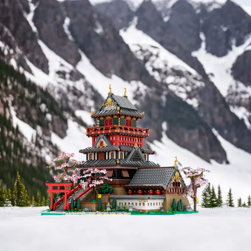 6618 stücke MOC Samurai Schloss 4 Bausteine Kreative Bau Modell DIY Montieren kreative idee Weihnachten spielzeug Geschenk