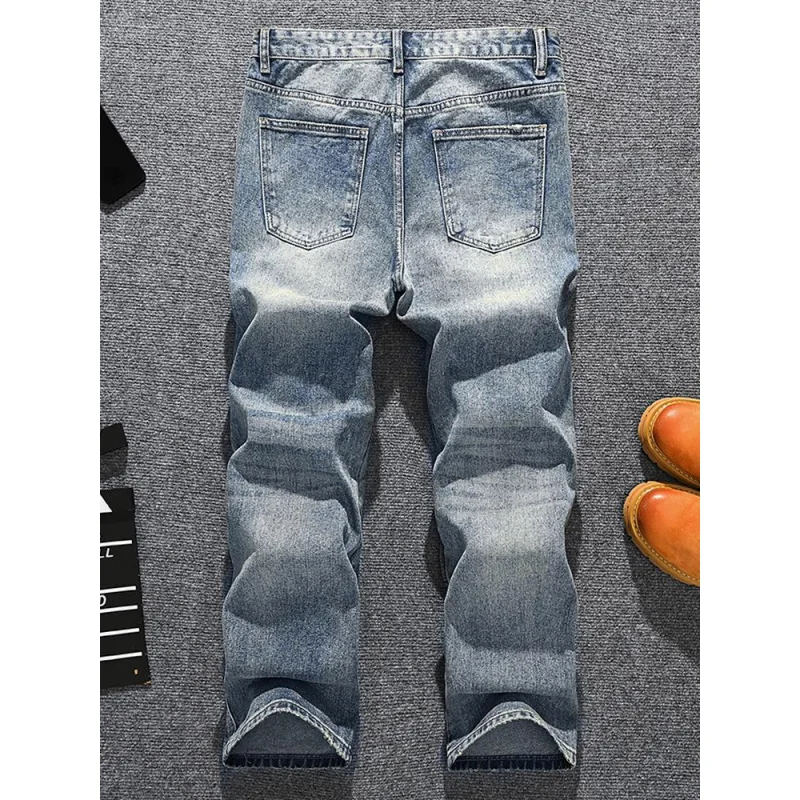 春夏新作 韓国風 トレンドブランド レトロ ルーズ ストレート メンズ ストリート系 個性派 ニッチ ワイドパンツ