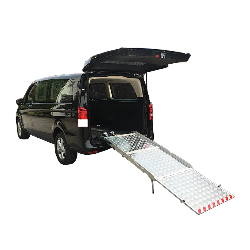 aluminium ladder Manual folding ramp Wheelchair Ramps Foldable Handicap Accessible Lift Ramp Anti-Slip Ce Certificate