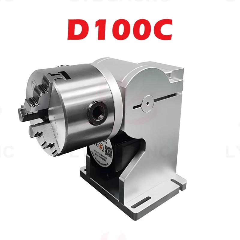 Профессиональная универсальная конструкция сквозных отверстий LY D80C D100C D125C, 3-зубная поворотная ось для волоконной лазерной сварки, резьбы, гравировки Co2