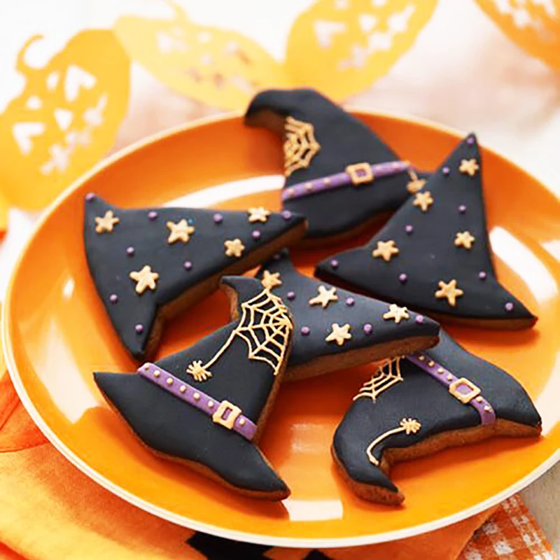 6pcs Halloween Cookie Cutter Mold Pumpkin Ghost Bat Biscuit Chocolate Molds Baking Cake Decorating Tool Halloween Party Supplies