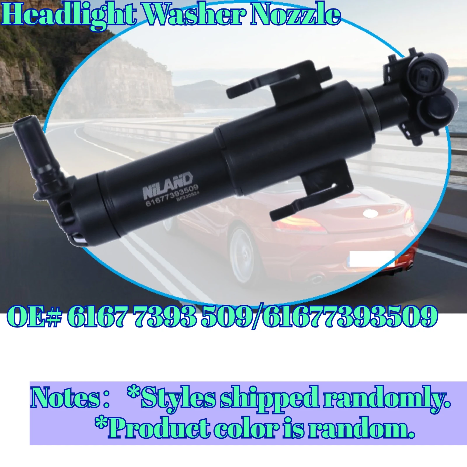 

Left Side Headlight Washer Nozzle For BMW 5' G30 G31 Touring 2015-2019, 6' G32 GT 2016-2019 OE# 6167 7393 509/ 61677393509