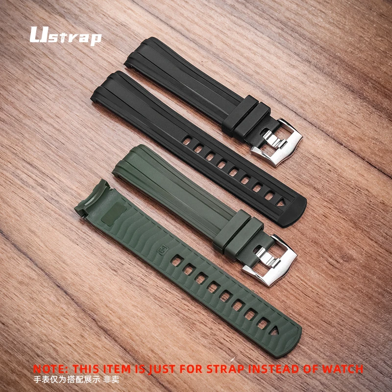 20 مللي متر حزام ساعة اليد سيليكون المطاط حزام منحني مناسبة لأوميغا ساماستر غواص-300 متر دبوس المشبك الرياضة حزام الساعات أساور الرجال #1