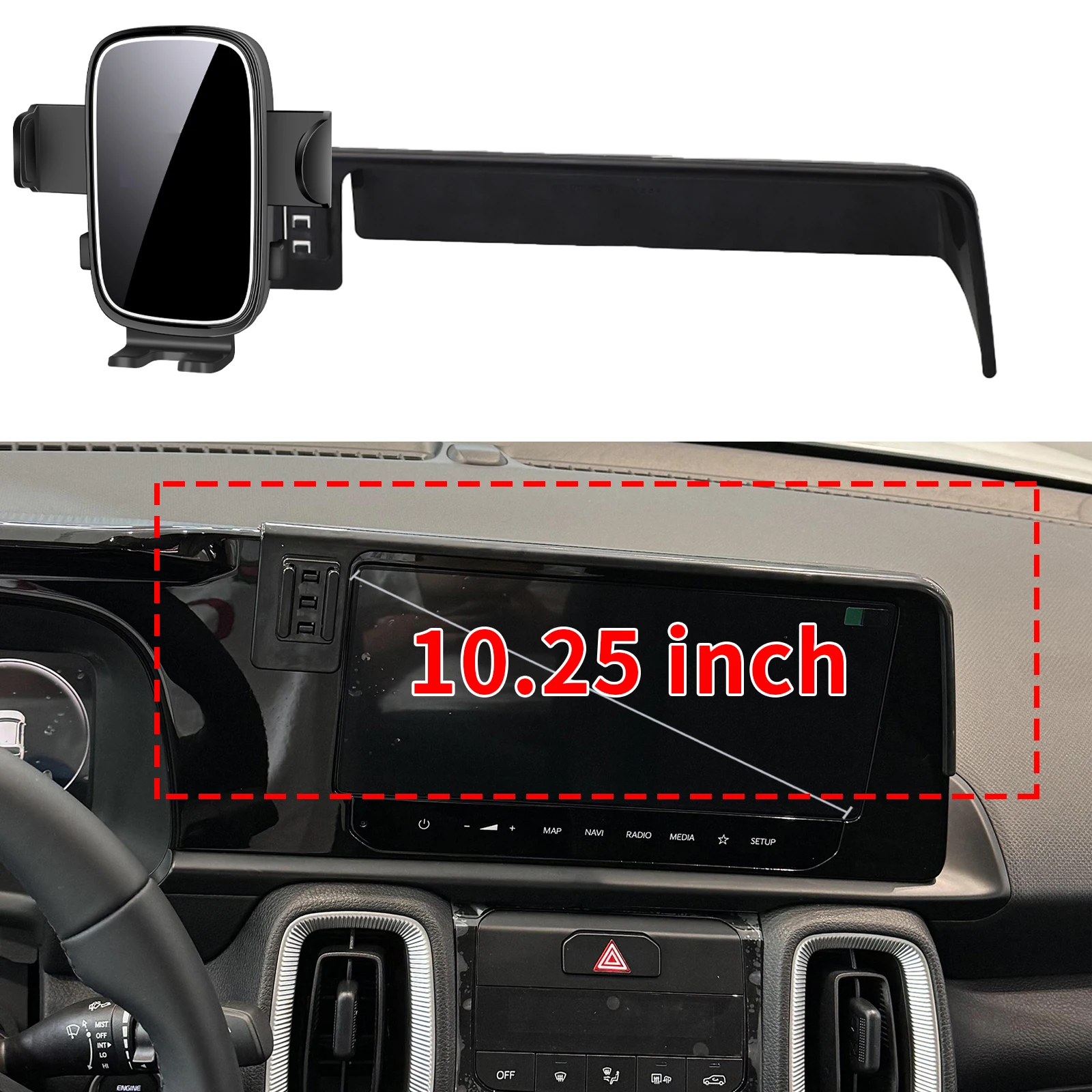 

fit for Kia SONET 2024 2025 2026 Custom Fit Phone Holder Mount Dashboard Screen Base No Drill Car​​ accessoires