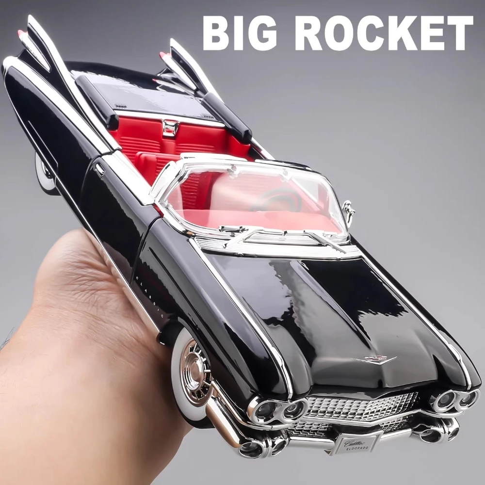 

1:24 Scale Eldorado Biarritz IE Car Model Toy Music Light Doors Opened Alloy Diecast Sports Cars Models Home Decoration Gifts