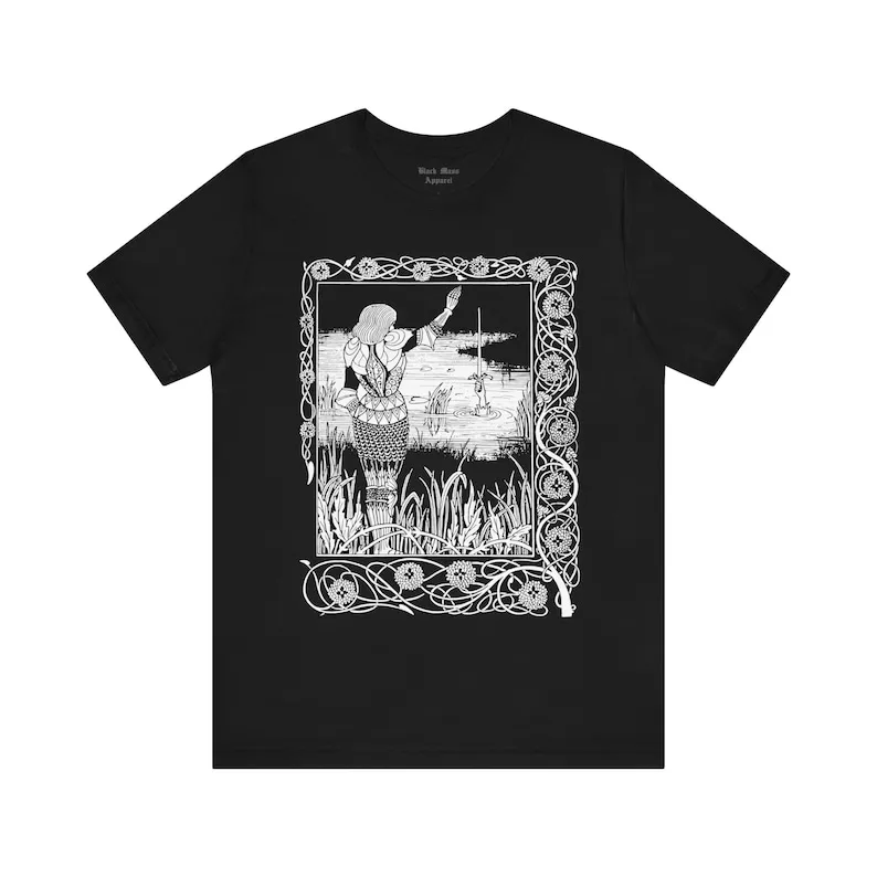 Excalibur In The Lake - Aubrey Beardsley Art Nouveau Tee