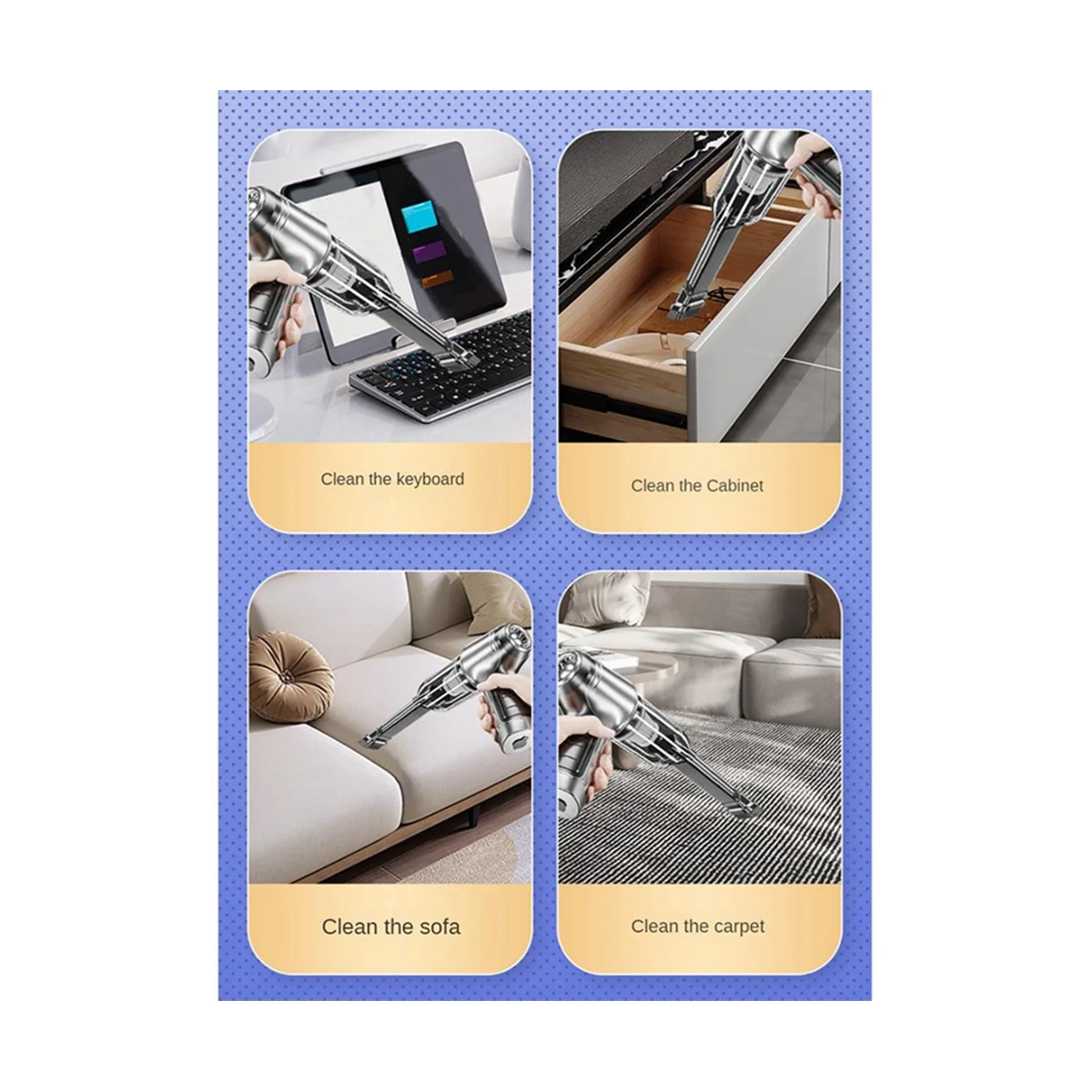 Vacuum Cleaner Powerful Wireless Handheld Cleaning Machine Car Accessories Home Appliance Portable Vacuum Cleaner A