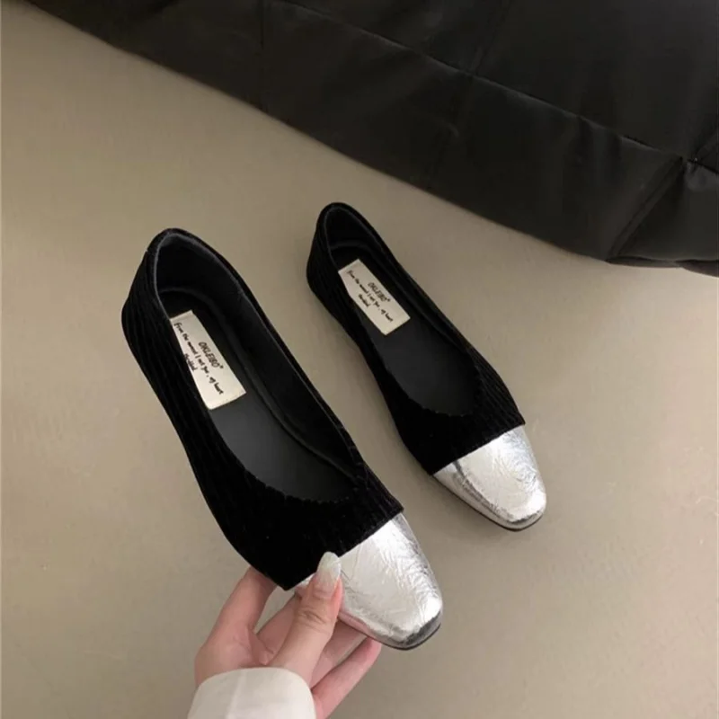 New Fashion Female Soft Silk Office Lady Shallow Ladies Flats Shoes colori misti calzature piatte con scarpe da donna Slides