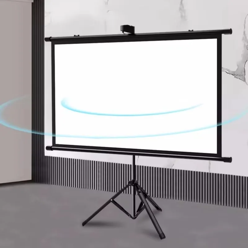 100 inch high definition glass fiber outdoor portable projector screen home office mobile floor without drill projection screen