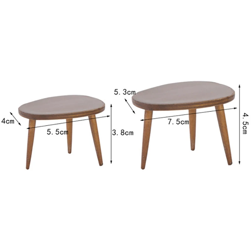 Table basse triangulaire l'inventaire maison de courses, bureau d'ordinateur, table à thé, modèle pour maison au beurre, décoration d'intérieur, jouets pour enfants, cadeau, 1 ensemble, 1:12