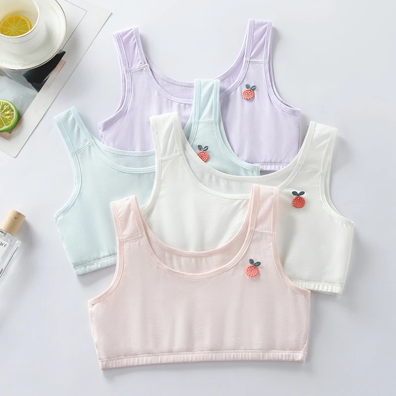 Girls' underwear, vest, developmental stage, primary school, junior high school, children's first stage, anti bulging bra, 10-12