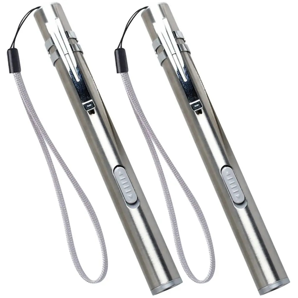 

2 Pcs Charging Pen Light Mini Medical Inspection Lamp Rechargeable Medical Pen Light LED Teaching Equipment Tools