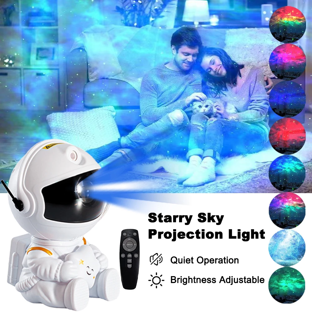 

Galaxy Star Astronaut Projector LED Night Light Starry Sky Porjectors Lamp Decoration Bedroom Room Decorative For Children Gifts