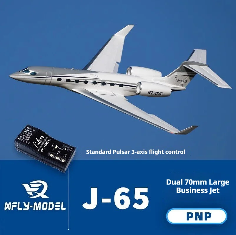 XFly J-65 Large Business RC Airplane Twin 70mm Ducted Fan Twin Engine Remote Control Aircraft For Outdoor RC Hobby Enthusiasts