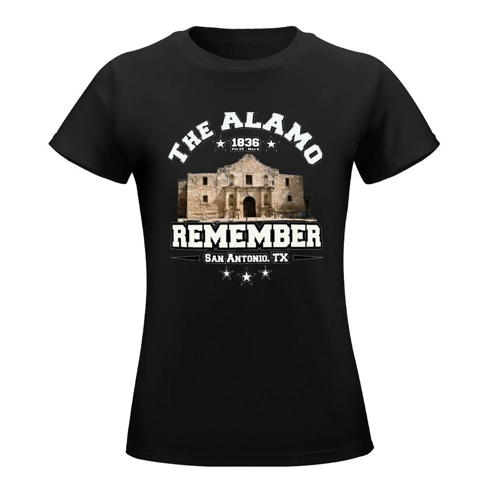 Remember The Alamo San Antonio Texas T-Shirt cute clothes tops black t shirts for Women