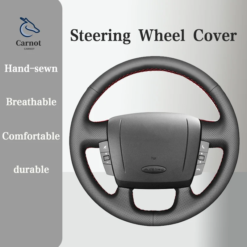 Microfiber Leather Car Steering wheel Cover For Fiat Ducato Peugeot Boxer Citroen Jumper  Handle Cover Interior Car Accessories