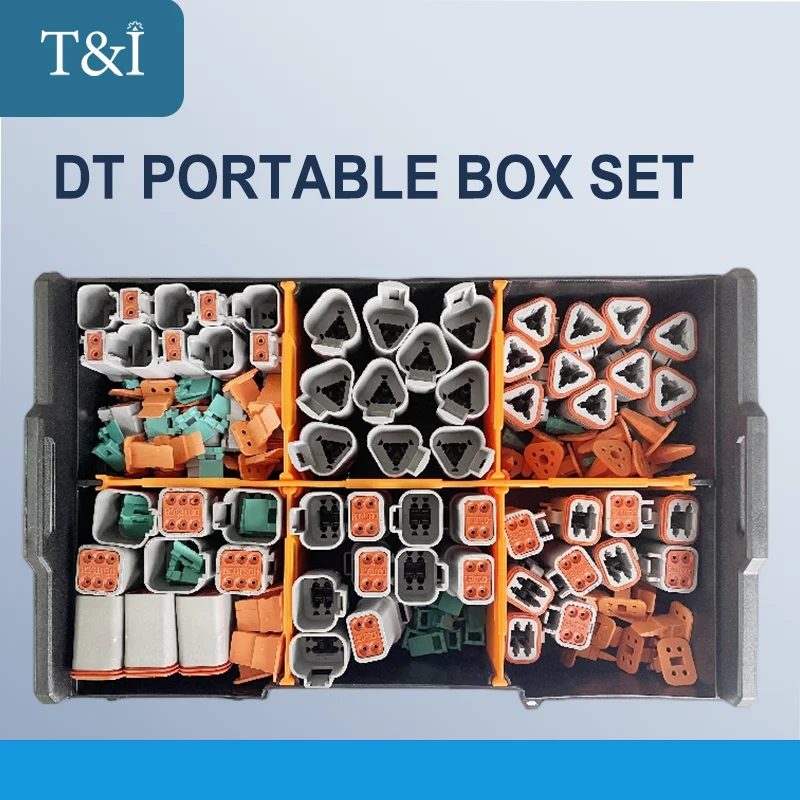 

588 PCS Dt04-4P Dt06-4S Kit Repair Tool Box Connector 2 3 4 6 8 12P Male&Female Automotive Waterproof Plug Docking Terminal