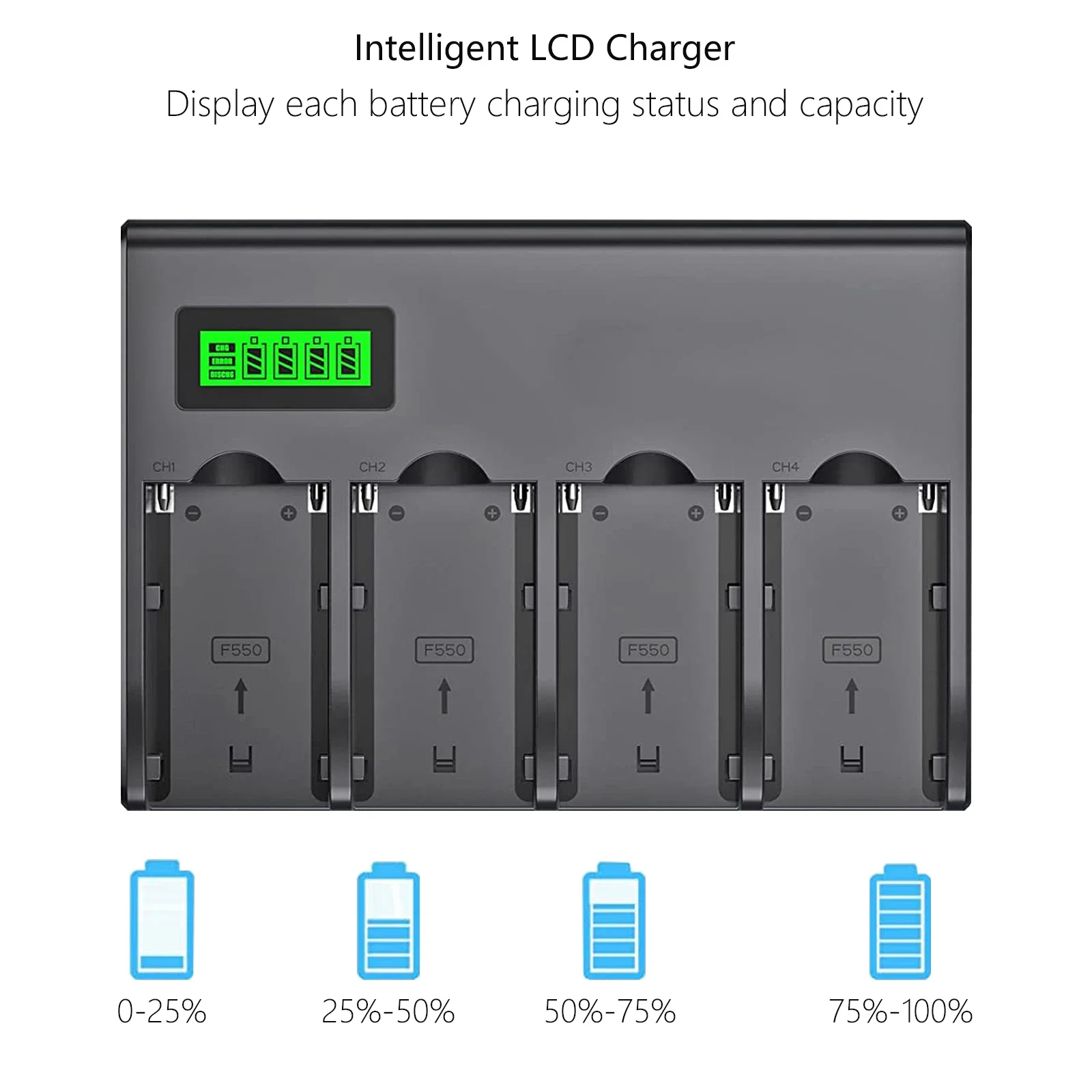 NP-F960 F970 f960 LCD / LED Quick Camera Battery Charger for SONY NP-F960 F750 F970 F550 FM500h FM50 FM70 FM90 QM71D QM91D