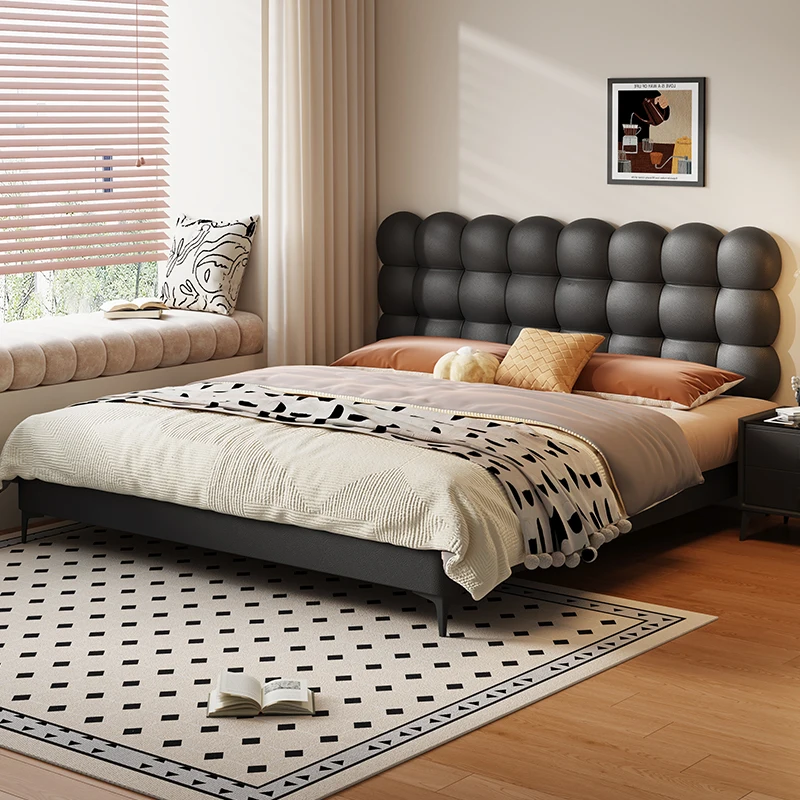 

luxury cosy bedroom beds modern 180x200cm king size Double bed bases and frames camas de dormitorio furniture for home