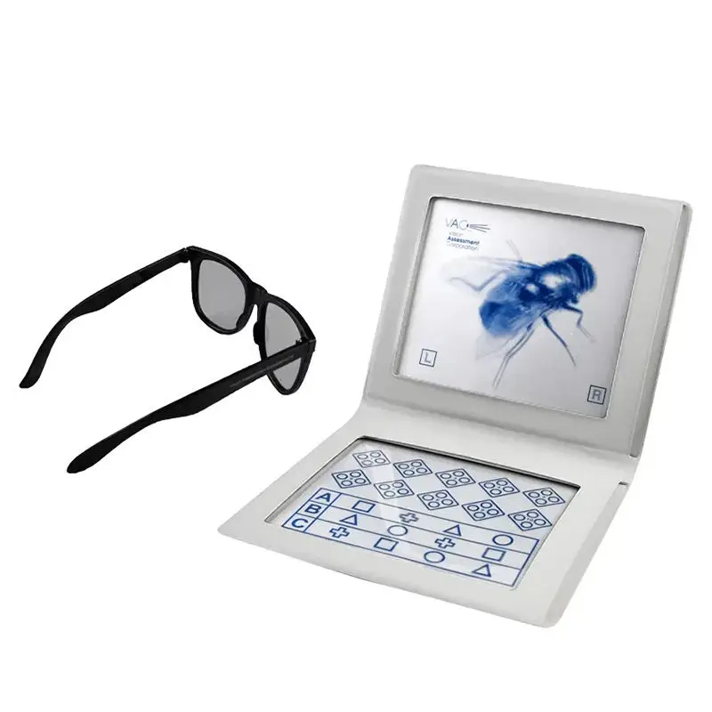 Stereo Fly Vision Test for Evaluation of Gross Stereopsis and Fine Depth Perception Optical Equipment Vision Detection Chart