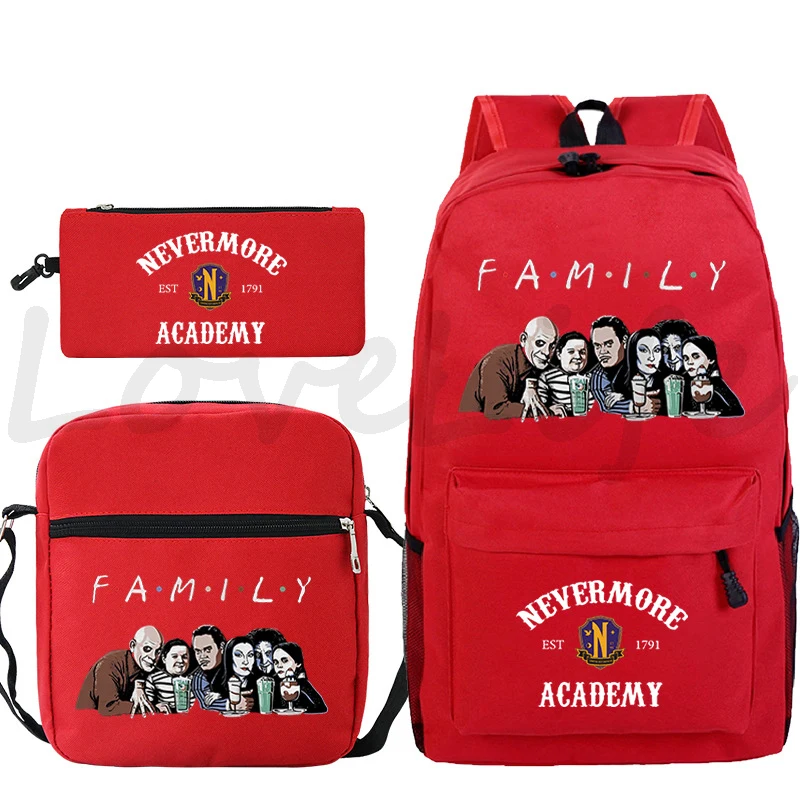 Mochila de TV americana, mochilas escolares para amigos del Día de San Valentín para adolescentes, mochilas negras, mochila para ordenador portátil para hombres, mochila escolar para mujeres