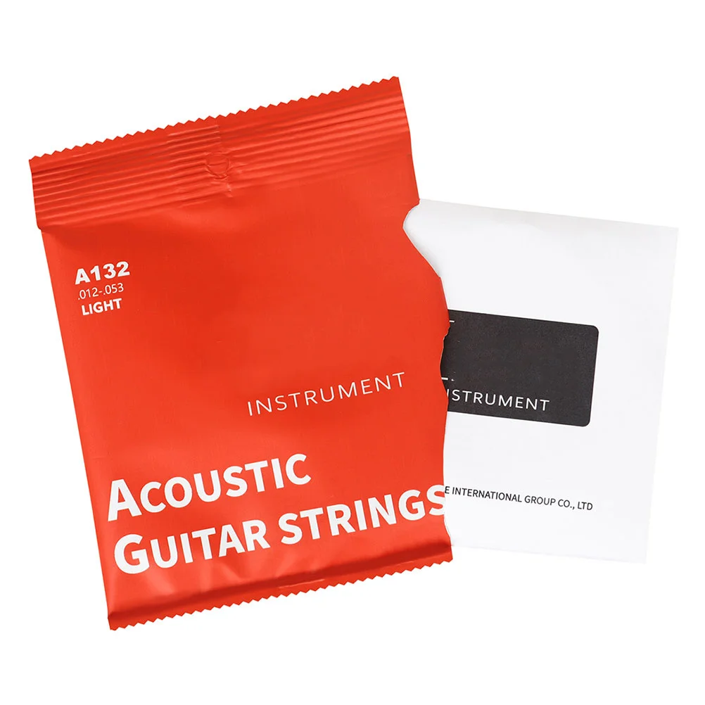 

6pcs Strings For Folk Guitar Bright Tone Long Sustain Professional Replacement Strings Durable Metal String Universal Fit