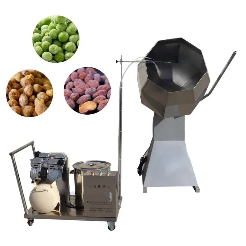 Automatic Peanut Chocolate Flavoring Seasoning Mixing Machine Nut Coating Mixer