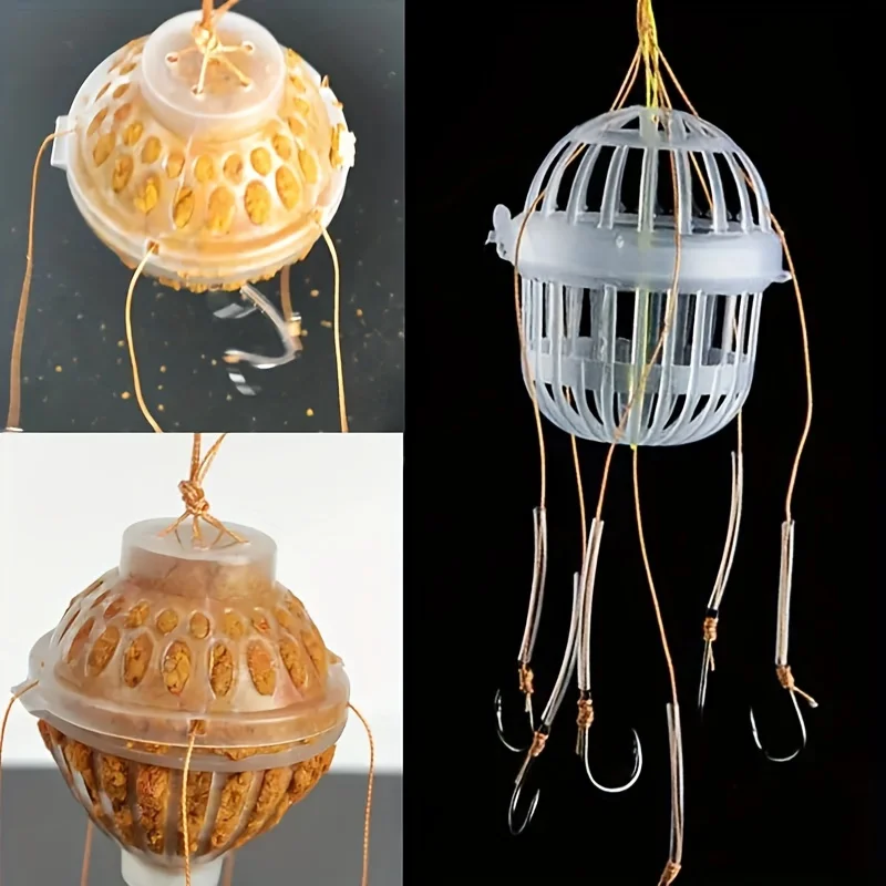 5/10 Stück Wassermonster-Angelhaken-Set, schwimmende Grouper-Haken, leistungsstarke Haken, Wasserminen-Angelkäfig, Köderkäfig zum Angeln – Detail 5