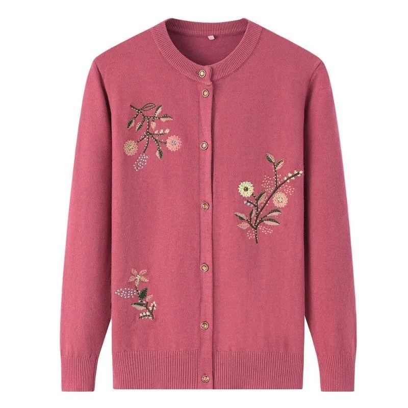 

Новые женские весенне-осенние топы среднего возраста, тонкий свитер для мам, куртка-кардиган