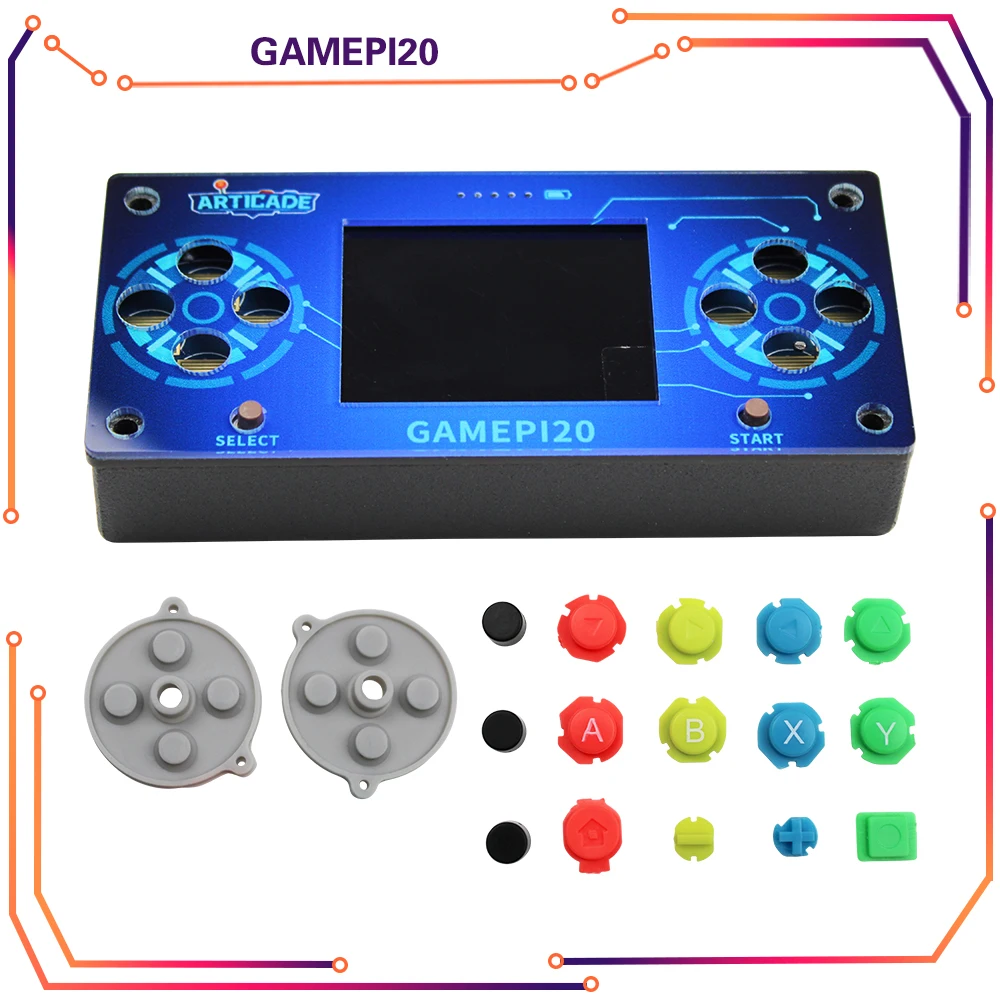 GamePi20 Accessories Add-ons DIY Handheld Game Console for Raspberry Pi Zero / Zero W / Zero WH to Build GamePi20