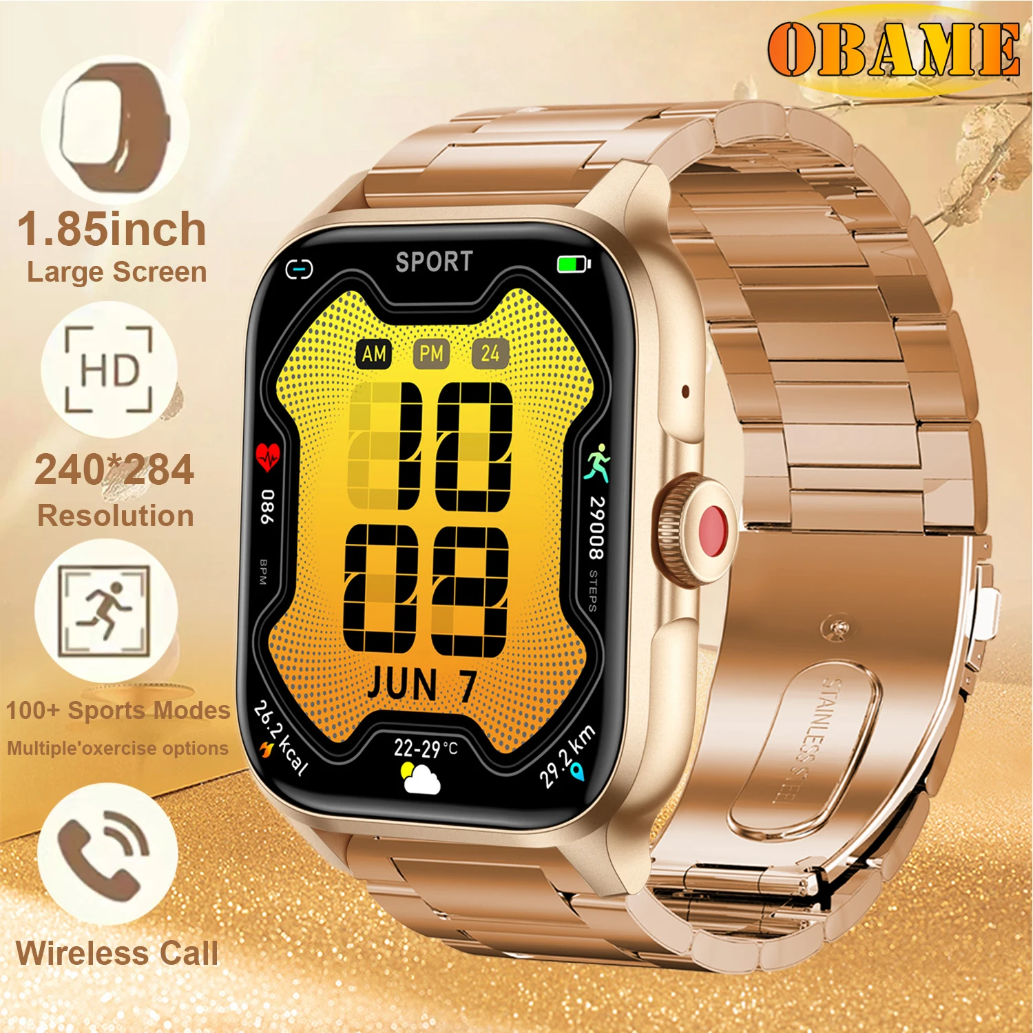 

2025 Smart Watch For Women Full Touch Screen Bluetooth Call Waterproof Watches Sport Fitness Tracker Smartwatch Lady Reloj Mujer