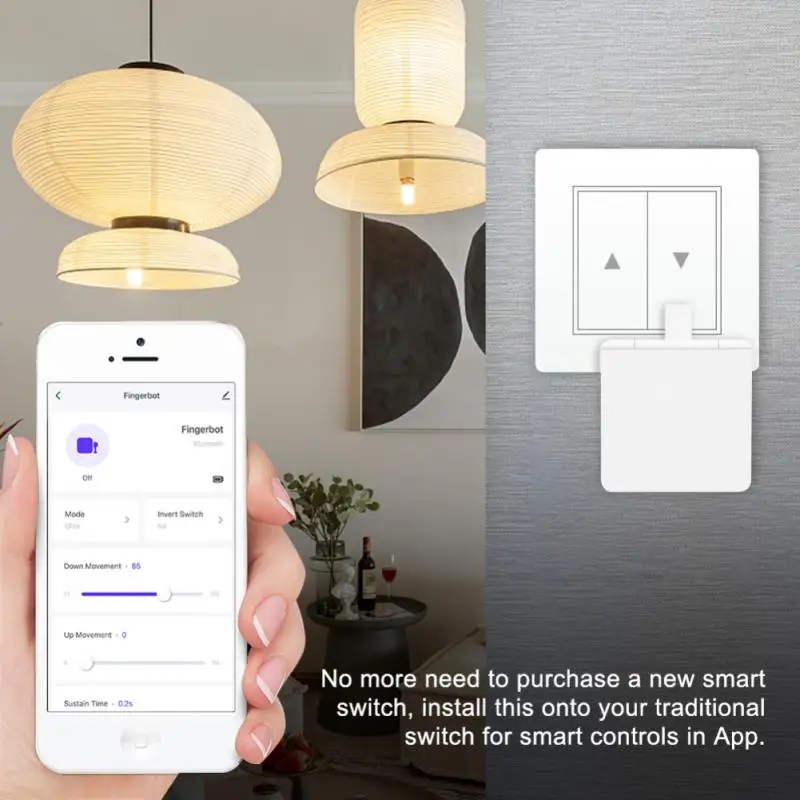 Tuya Smart CuInfouch Switch, WiFi Finger Button Pusher, Robot Smart Home, Voice Control pour Alexa Assistant