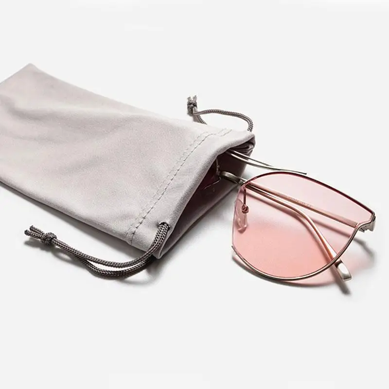 Soft Cloth Glasses Bag Sunglasses Case Waterproof Dustproof Eyeglasses Pouch Eyewear Accessories Black White Gray Sunglasses Bag