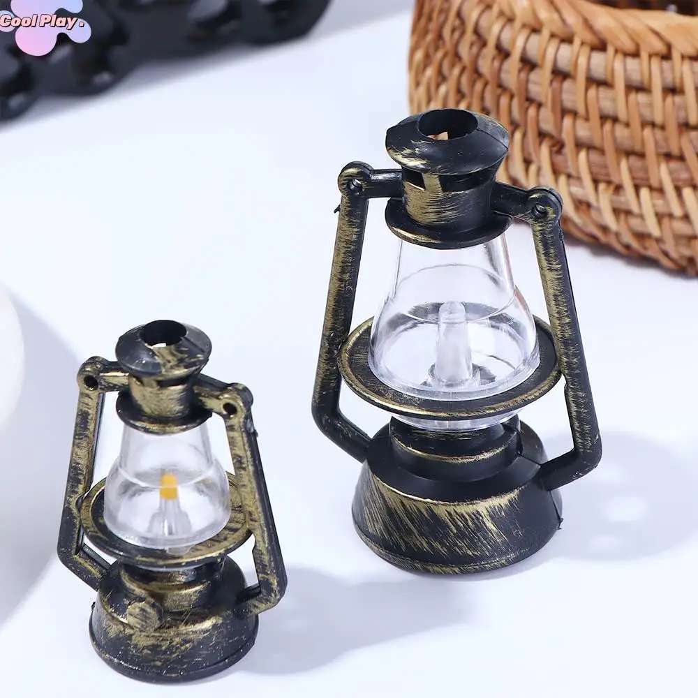 Miniature Girls House Decor Dollhouse Kitchen Dollhouse Accessories Oil Lamp Toy Doll Kerosene Lantern Scene Ornaments