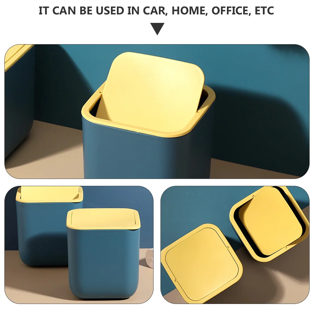 

Mini Trash Can Desktop Garbage Bin Waste Paper Basket Plastic Ash-bin Bedroom Bins Resistant Environment Friendly