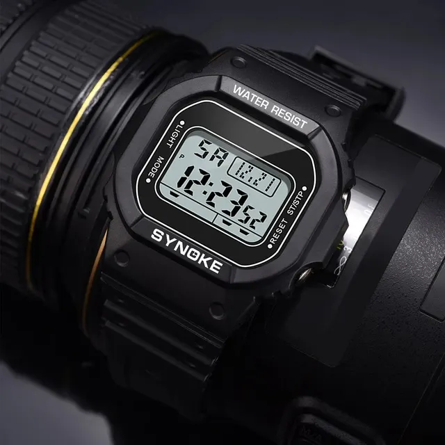 SYNOKE Outdoor wojskowy zegarek elektroniczny dla mężczyzn moda Retro męski zegarek sportowy wodoodporny zegarek męski wielofunkcyjny świecący