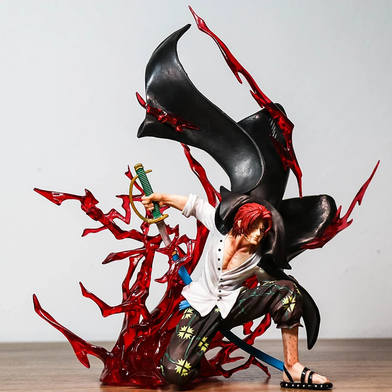 

32cm One Piece Shanks Figure Yonko Red Hair Gk Anime Figures Action Figurine Pvc Statue Ornament Collectible Model Toys Gift