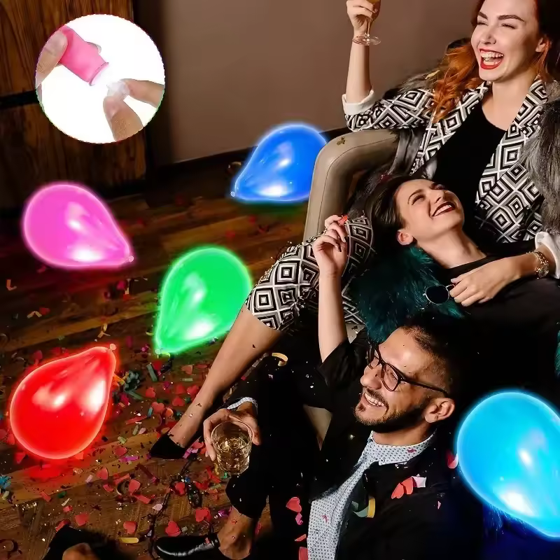 100/10Pcs Mini LED Balloon Light Colorful Flashing Luminous Tumbler Ball Lamp Lantern Light Christmas Wedding Party Decorations - Image 3