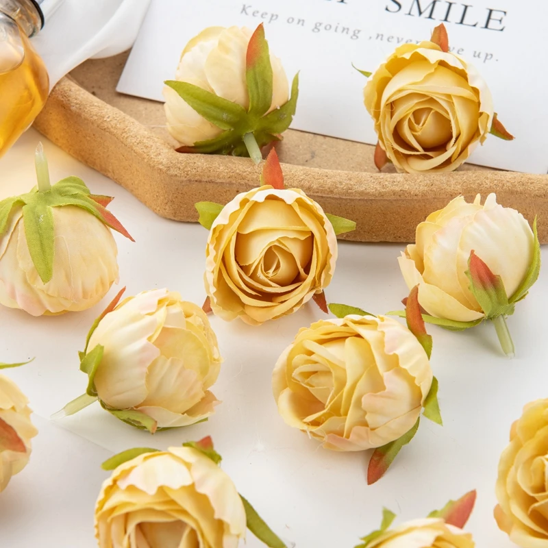 Künstliche Blumen Günstige Scrapbooking Heimdekoration Seiden-DIY-Geschenke Süßigkeitenbox Kuchen Hochzeit Outdoor Kunstrosen Valentinstagskranz – Detail 8