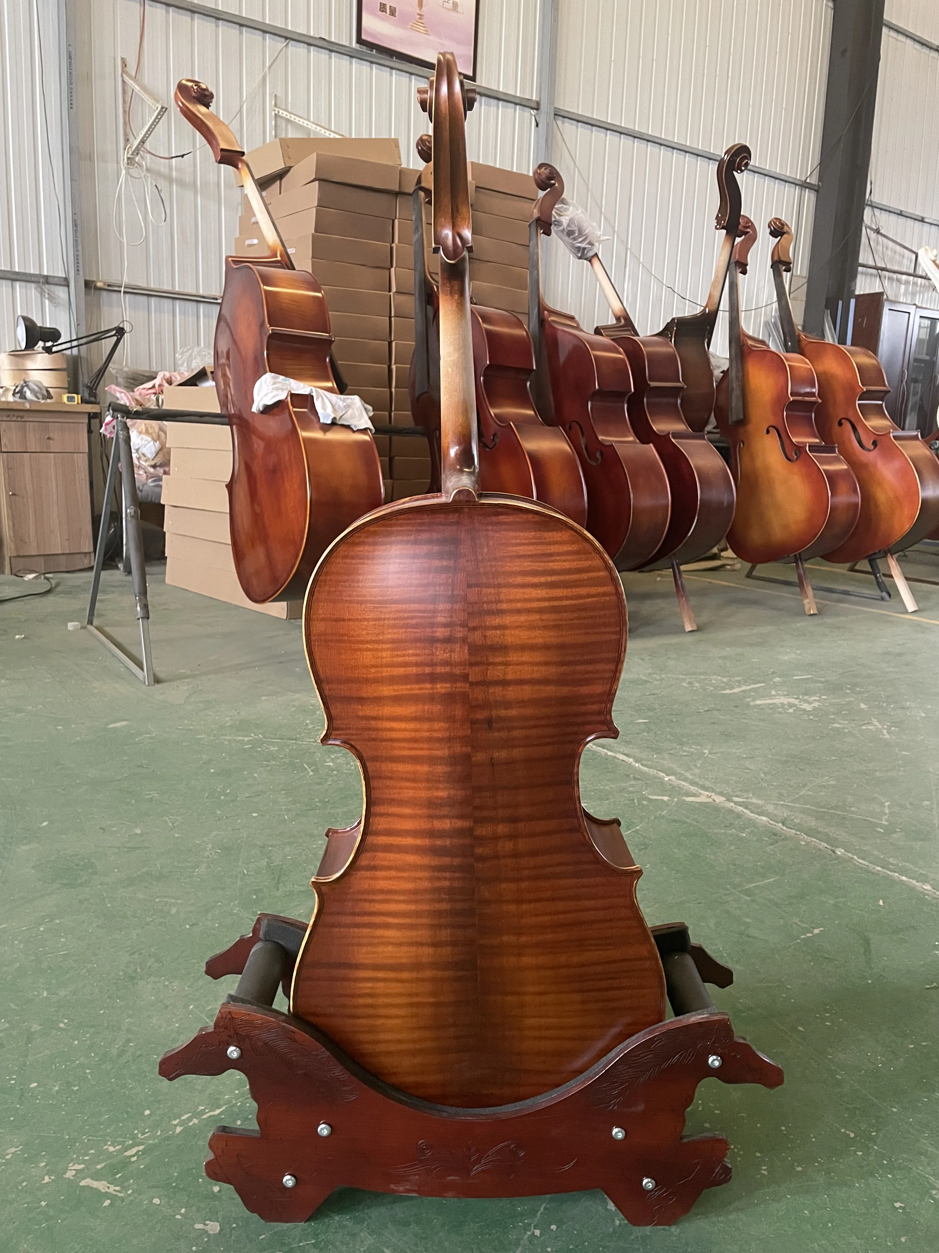 

Handmade Spruce Panel, All European Maple Back, Cello 1/4 Violoncello, Solid Wood, Professional Musical Instrument, All Kit