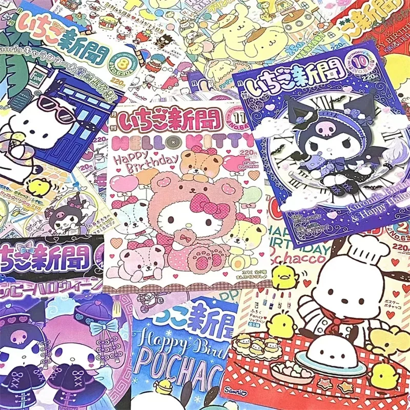 20pcs/set Sanrio Hello Kitty Kuromi Posters Kawaii Cartoon Cute Children\'s Room Stickers BedRoom Decoration Wall Stickers