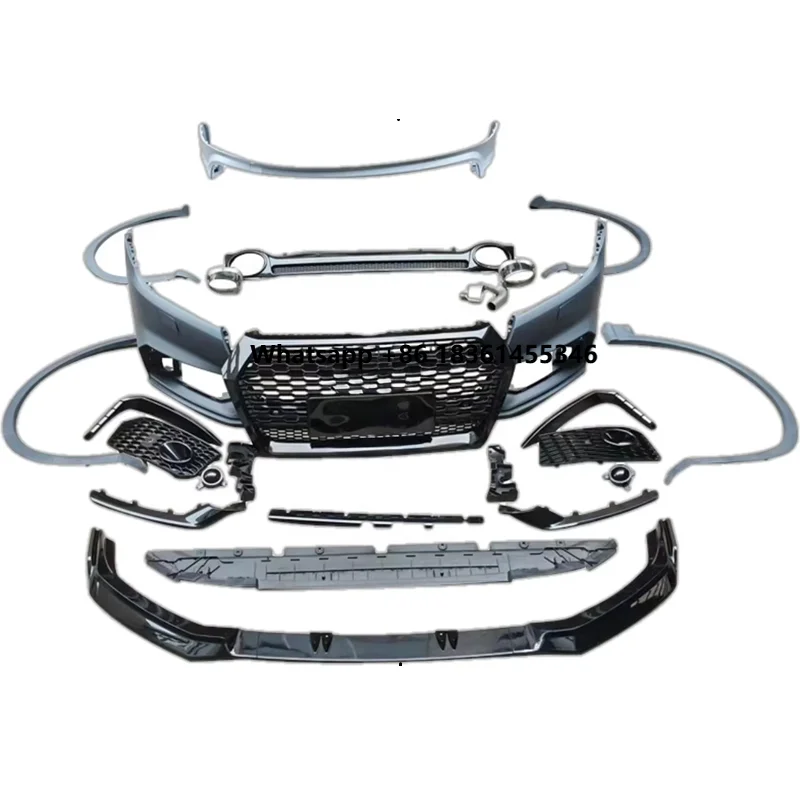 

Brand New Car RSQ5 Look Front Rear Bumper Full Body Kits With Front Lip Diffuser For Q5 SQ5 B9 2018 2019 2020 2021